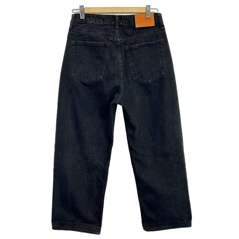 PRINCESS POLLY Jeans Womens Size US 6 Black High Rise Straight Leg Ankle Denim